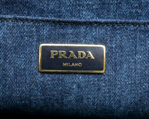 11590958 8 Prada Canapa Denim 2way Tote Shoulder Bag Blue