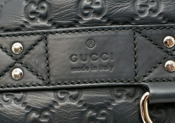 11590961 8 Gucci Rubber Guccissima Body Bag Rubber Coating Leather Navy