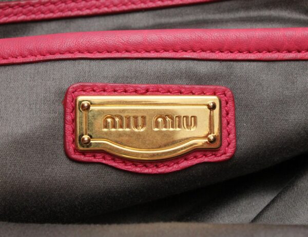 11591314 8 Miu Miu Vitello Caribbean 2Way Shoulder Bag Crossbody Pink