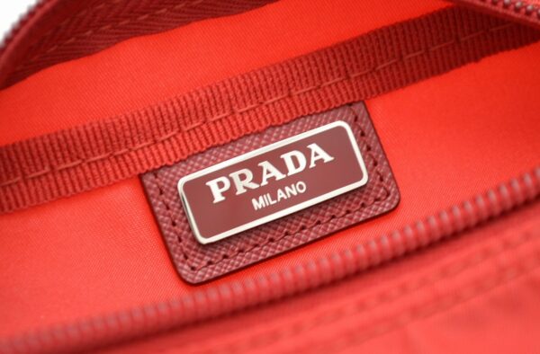 11591424 4 Prada Nylon Cosmetic Pouch Red