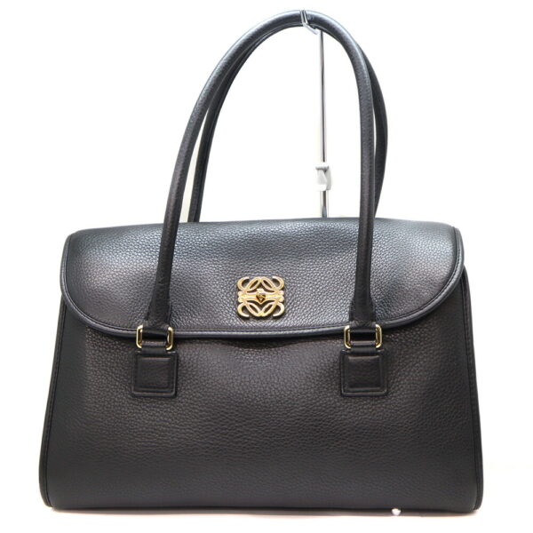 11597 1 Loewe Alamo 36 Leather Handbag Black