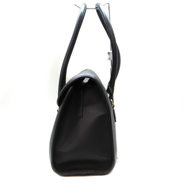 11597 3 Loewe Alamo 36 Leather Handbag Black