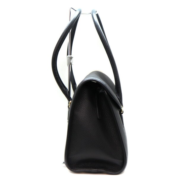 11597 4 Loewe Alamo 36 Leather Handbag Black