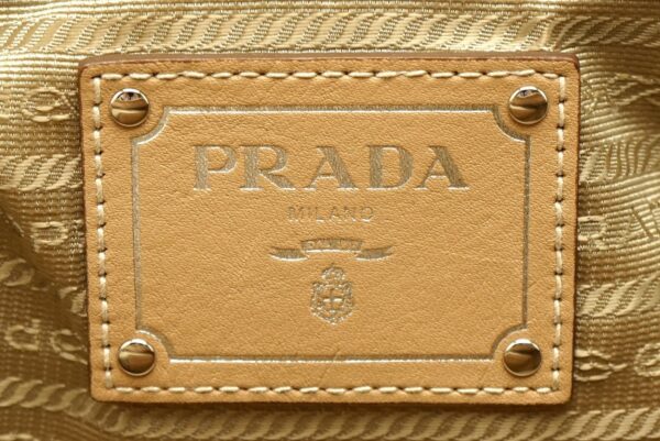 11600058 8 Prada Embossed Leather Mini Handbag Light Brown