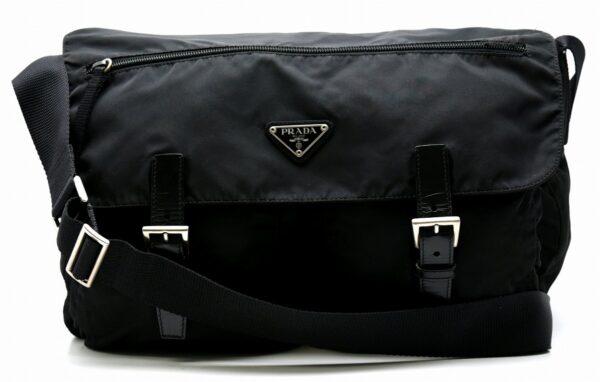 11600436 Prada Nylon Crossbody Shoulder Bag Black