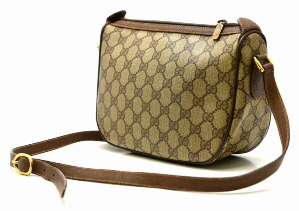 11600444 1 Gucci GG Plus Sherry Line Shoulder Bag Khaki Beige Brown