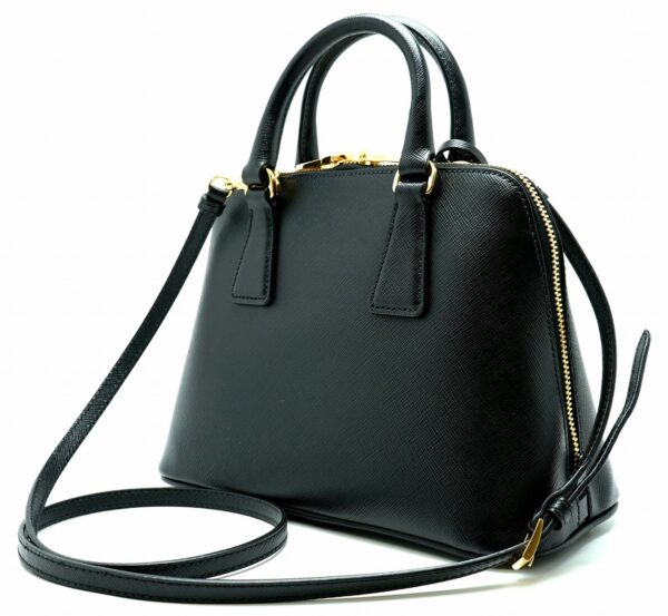 11600638 1 Prada Saffiano Leather 2way Handbag Shoulder Bag Black