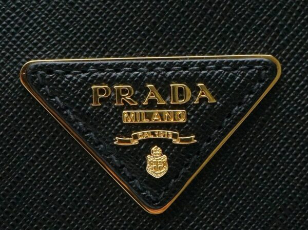 11600638 8 Prada Saffiano Leather 2way Handbag Shoulder Bag Black