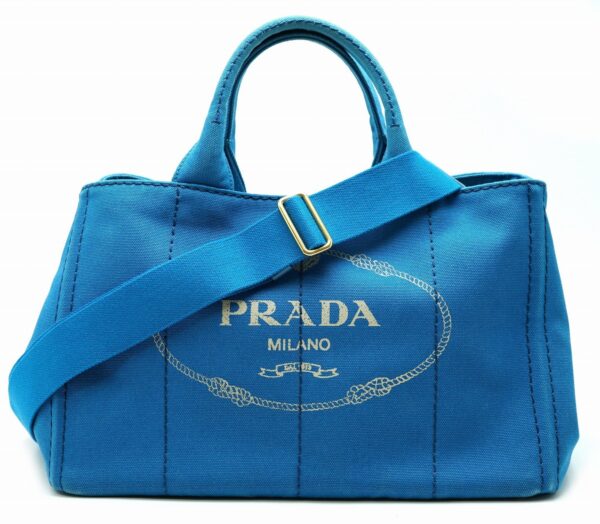 11600648 Prada Canapa Tote Bag Azzurro Blue