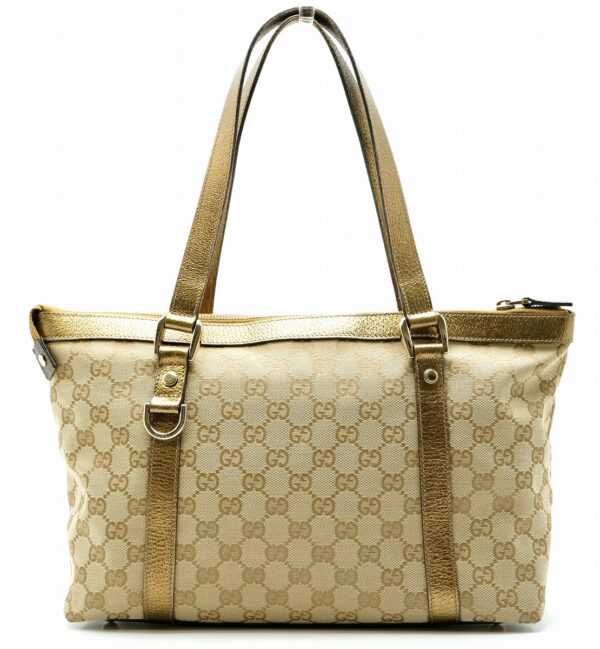 11600760 Gucci GG Canvas Shoulder Tote Bag Beige