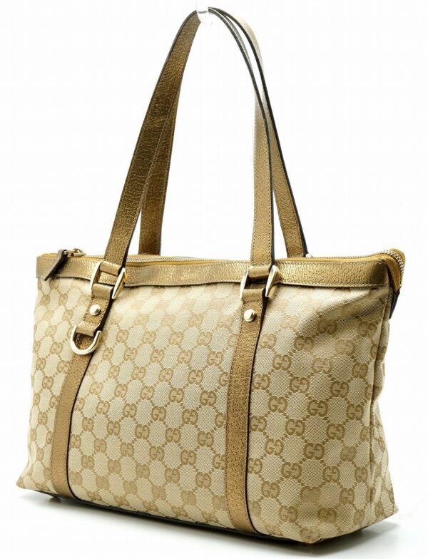 11600760 1 Gucci GG Canvas Shoulder Tote Bag Beige