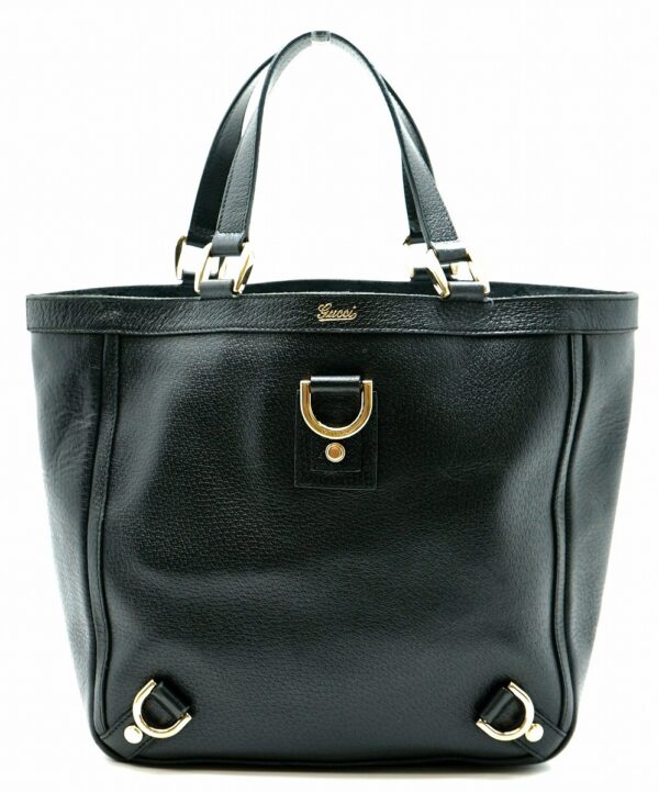 11600797 Gucci Abbey Leather Tote Bag Handbag Black