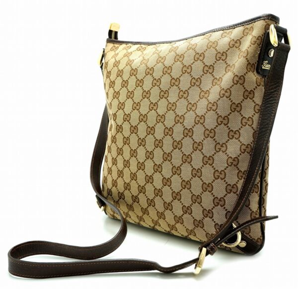 11601083 1 Gucci GG Canvas Crossbody Khaki Beige Brown