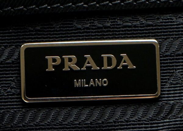 11601128 8 Prada Nylon Tote Bag Leather Nero Black