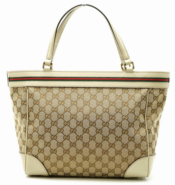 11601171 Gucci Mayfair Princey GG Tote Bag Leather Khaki Beige