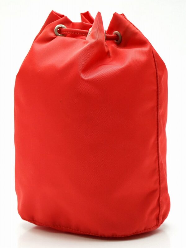 11601188 1 Prada Nylon Pouch Drawstring Pouch Leather Rosso Red