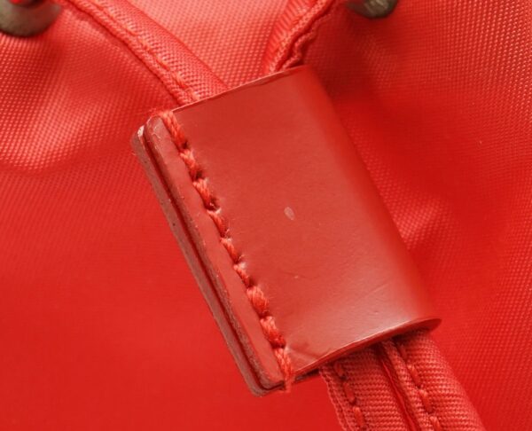 11601188 6 Prada Nylon Pouch Drawstring Pouch Leather Rosso Red