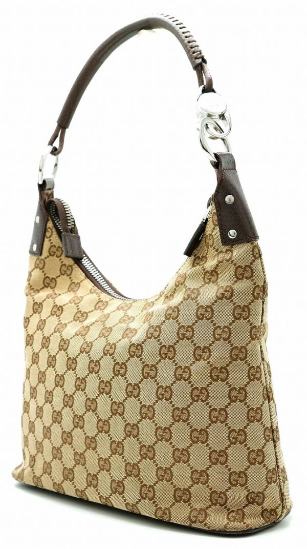 11601212 1 Gucci GG Canvas Shoulder Bag Shoulder Khaki Beige Brown