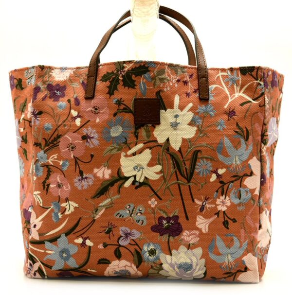 11601228 Gucci Tote Bag Canvas Flower Pattern Pink