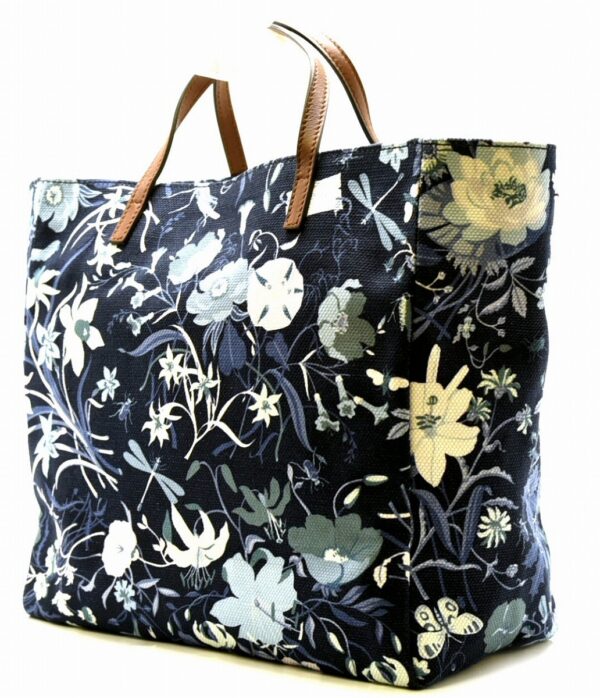 11601229 1 Gucci Tote Bag Flower Pattern Navy