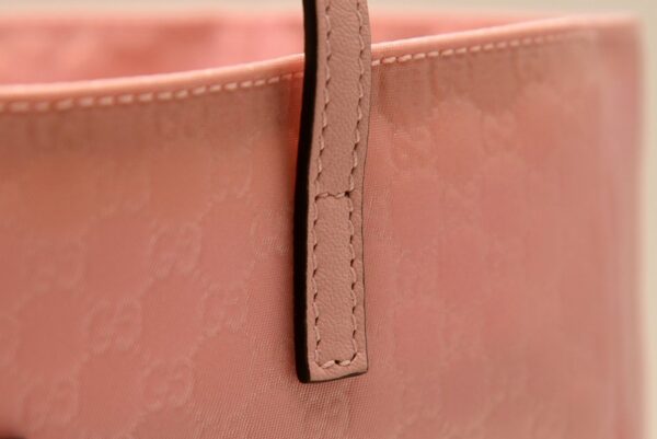 11601232 5 Gucci Nylon Micro Guccisima Tote Bag Leather Pink