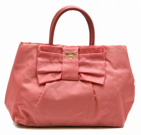 11601335 Prada Handbag Mini Tote Nylon Canvas Pink