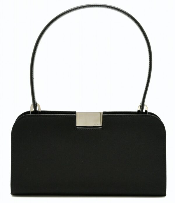 11601360 Gucci Handbag Nylon Leather Black