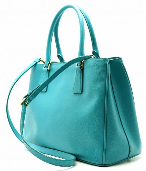 11601422 1 Prada Saffiano Handbag 2WAY Shoulder Bag Turquoise