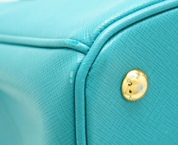 11601422 2 Prada Saffiano Handbag 2WAY Shoulder Bag Turquoise