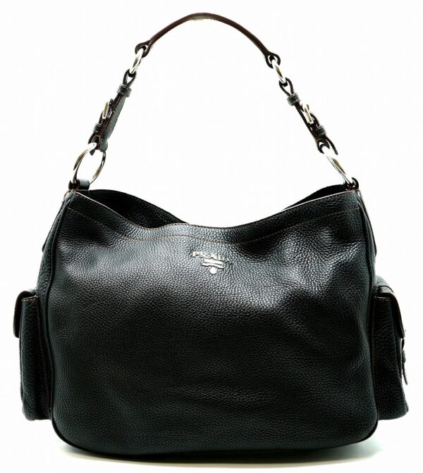 11601477 Prada Shoulder Bag Leather Nero Black