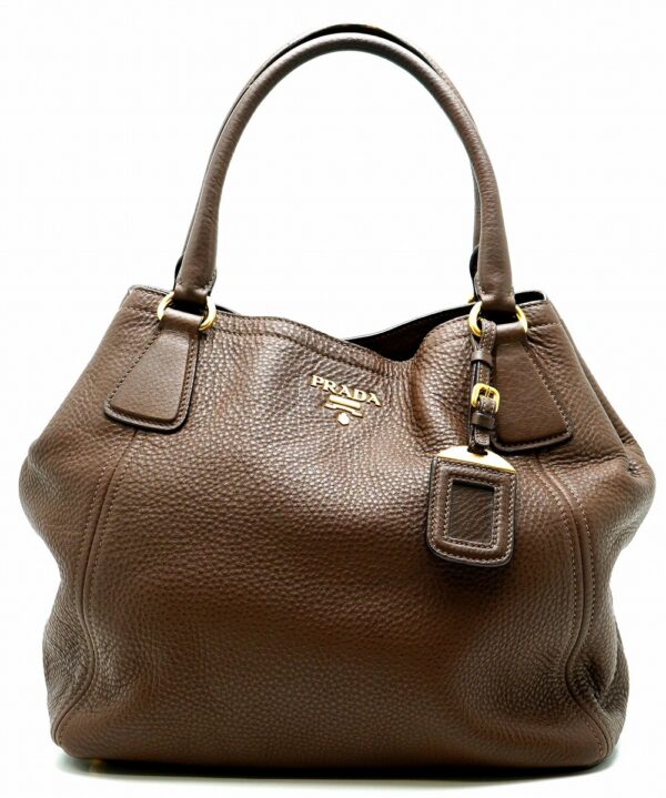 11601511 Prada Shoulder Bag Leather Bruciato Brown