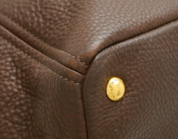 11601511 2 Prada Shoulder Bag Leather Bruciato Brown