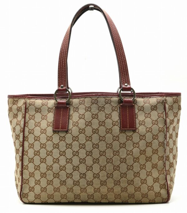 11601555 Gucci GG Shoulder Tote Bag Khaki Beige Red