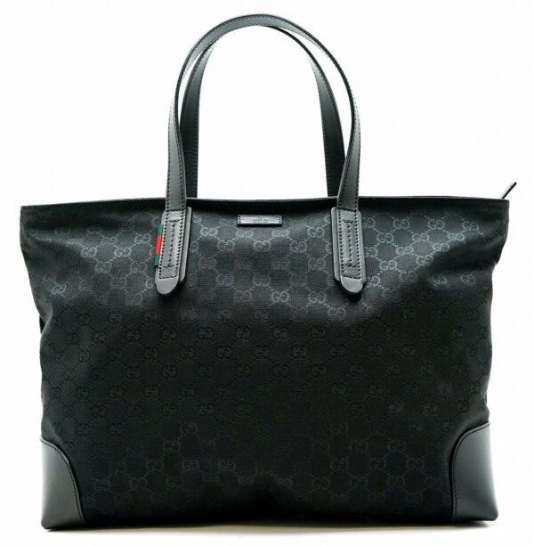 11610564 Gucci GG Tote Bag Shoulder Tote Leather Black