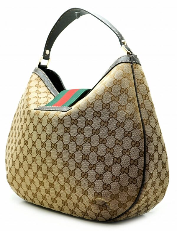 11610807 1 Gucci GG Shoulder Bag Sherry Line Khaki Beige Brown