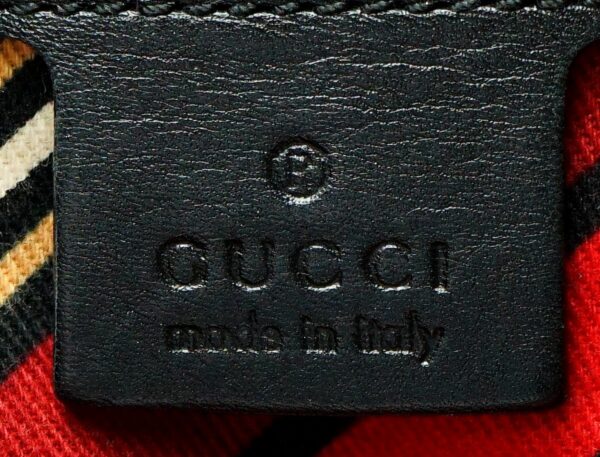 11610820 8 Gucci Double G GG Mark Tote Bag Leather Black Red