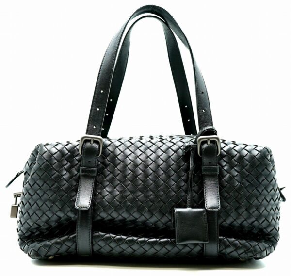 11610828 Bottega Veneta Intrecciato Handbag Black