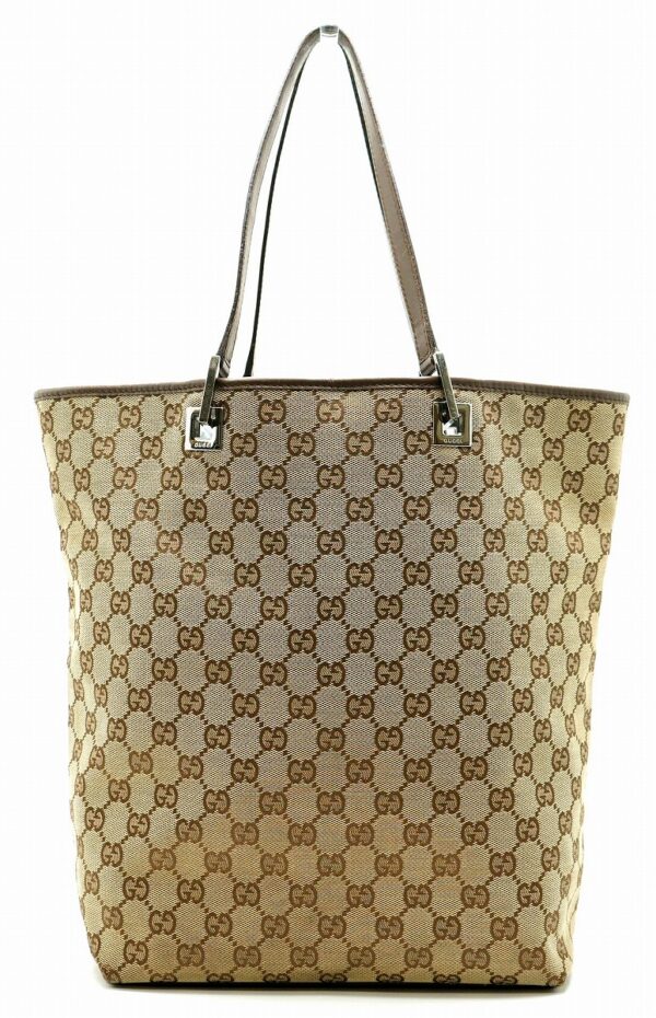 11611041 Gucci GG Tote Bag Shoulder Tote Bucket Leather Beige Brown