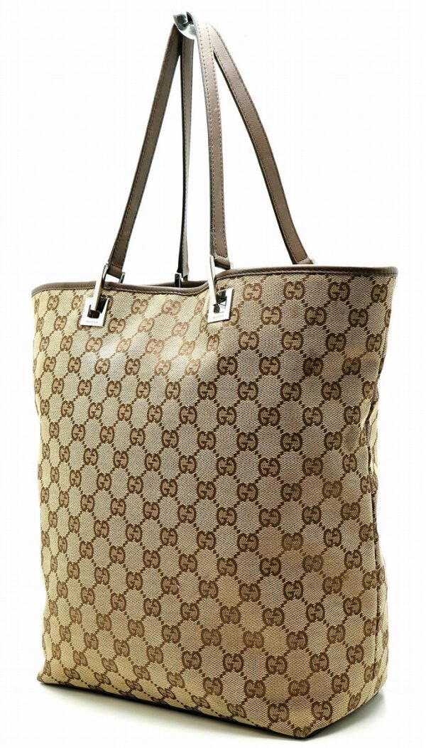 11611041 1 Gucci GG Tote Bag Shoulder Tote Bucket Leather Beige Brown