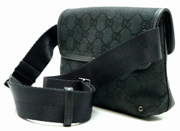 11611075 1 Gucci Body Bag Waist Pouch Canvas Black