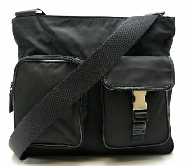 11611172 Prada Nylon Shoulder Bag Nero Black