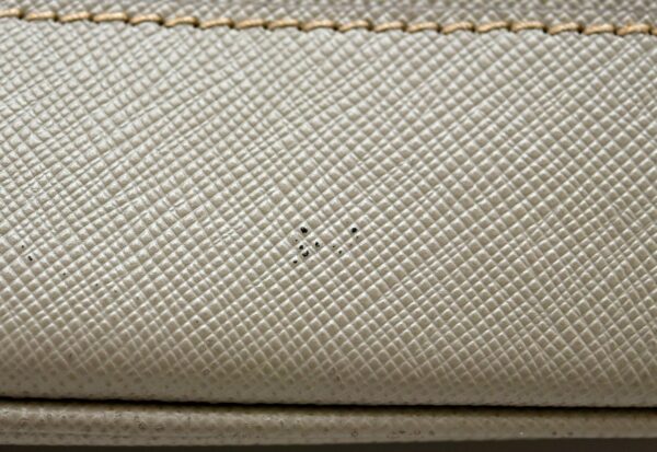 11611284 7 Prada Handbag Saffiano Leather Gray Beige