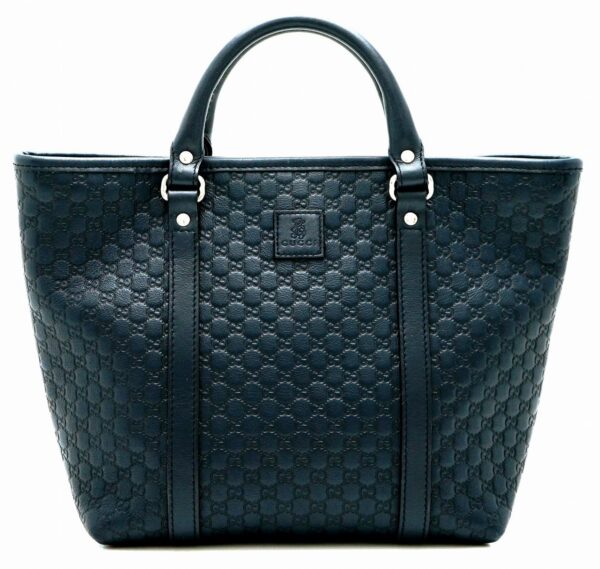 11611335 Gucci Micro Guccisima Mini Tote Bag Leather Blue Blue