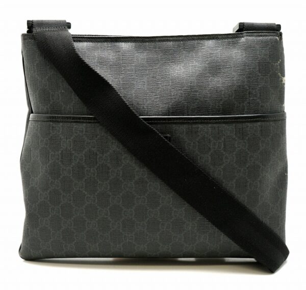 11611362 Gucci GG Supreme GG Plus Crossbody Leather Black