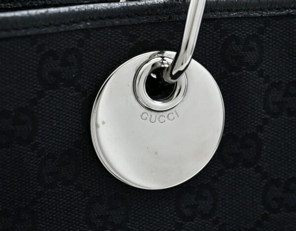 11611363 6 Gucci GG Tote Bag Shoulder Tote Bucket Leather Black