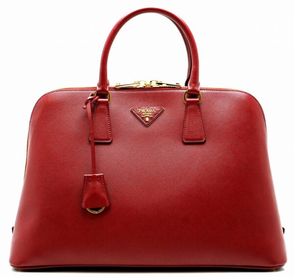 11620511 Prada Handbag Saffiano Leather Cerise Red