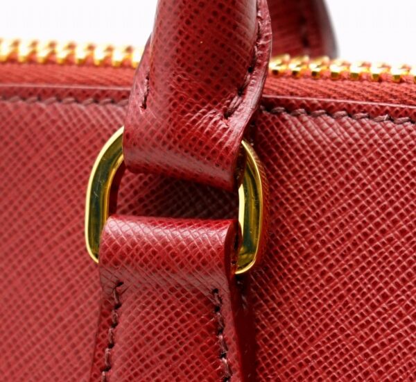 11620511 6 Prada Handbag Saffiano Leather Cerise Red