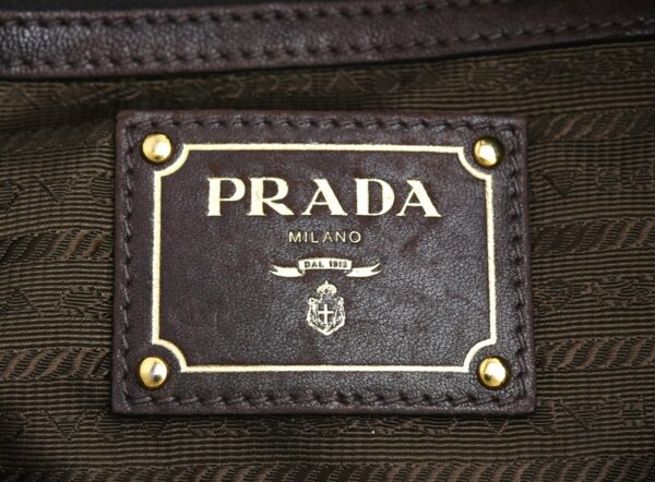 11620603 8 Prada Jacquard Nylon Tote Bag Leather Khaki Brown