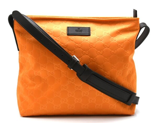 11620624 Gucci GG Nylon Shoulder Bag Orange