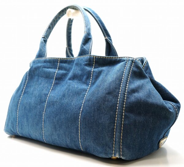 11620849 1 Prada Canapa Tote Bag Handbag Denim Blue